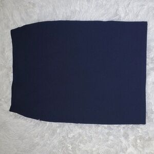 OUI Navy Blue German Designer Pull On Midi Pencil Skirt size 4